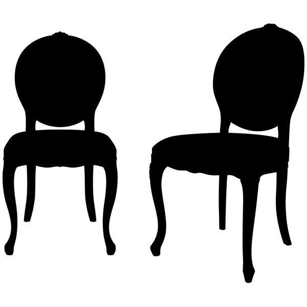 Wandtattoos: Zwei Stühle Jahrgang