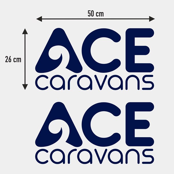 Wohnmobil aufkleber: Ace Caravans x2