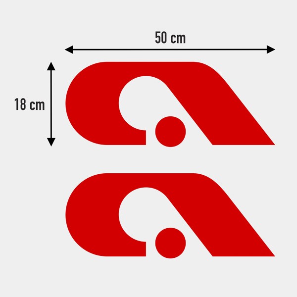 Wohnmobil aufkleber: Adria Logo Aufkleber-Set