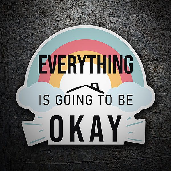 Wandtattoos: Klebstoff Regenbogen Everything is going to be oka