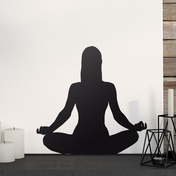 Wandtattoos: Silhouette Yoga