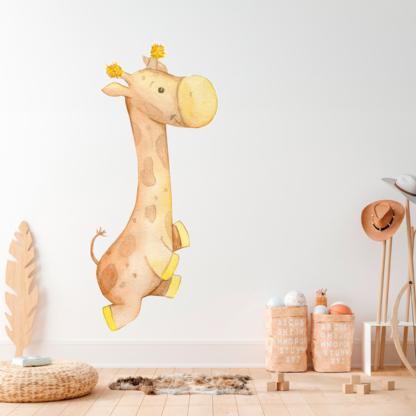 Kinderzimmer Wandtattoo: Giraffen Kind