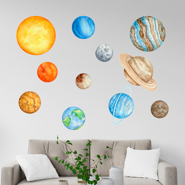 Kinderzimmer Wandtattoo: Planeten des Sonnensystems