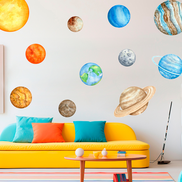 Kinderzimmer Wandtattoo: Planeten des Sonnensystems