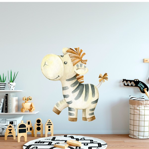 Kinderzimmer Wandtattoo: Lächelndes Zebra