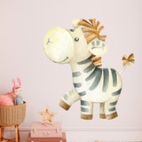 Kinderzimmer Wandtattoo: Lächelndes Zebra 3