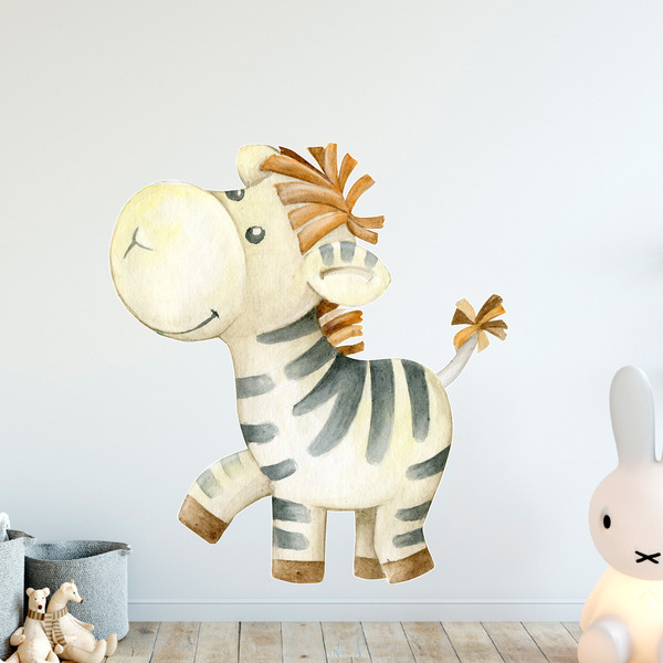 Kinderzimmer Wandtattoo: Lächelndes Zebra