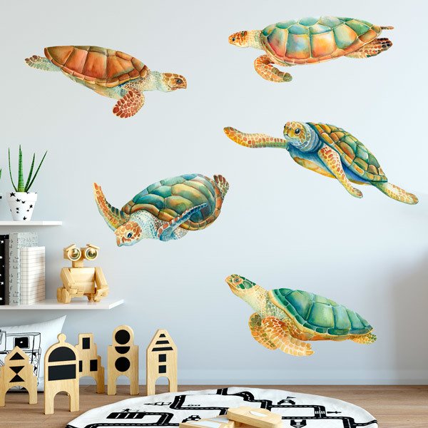 Wandtattoos: Schildkrötenfamilie