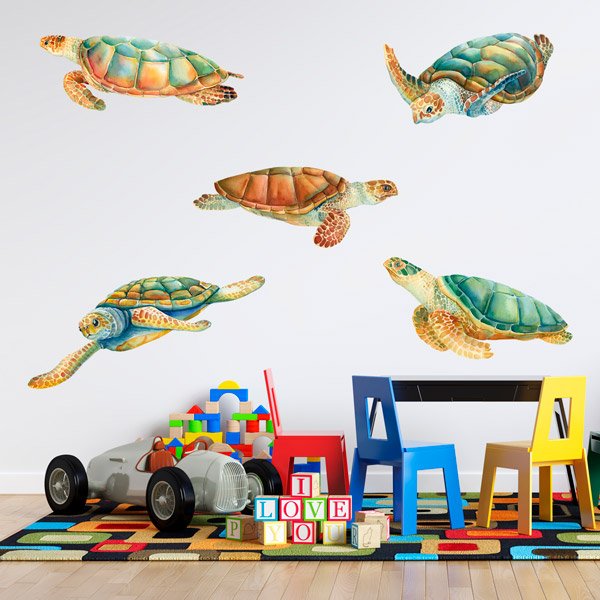 Wandtattoos: Schildkrötenfamilie