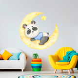 Kinderzimmer Wandtattoo: Pandabär schläft auf dem Mond 3