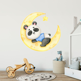Kinderzimmer Wandtattoo: Pandabär schläft auf dem Mond 4