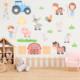 Kinderzimmer Wandtattoo: Bausatz Bauernhof-Tiere 4