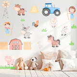Kinderzimmer Wandtattoo: Bausatz Bauernhof-Tiere 5