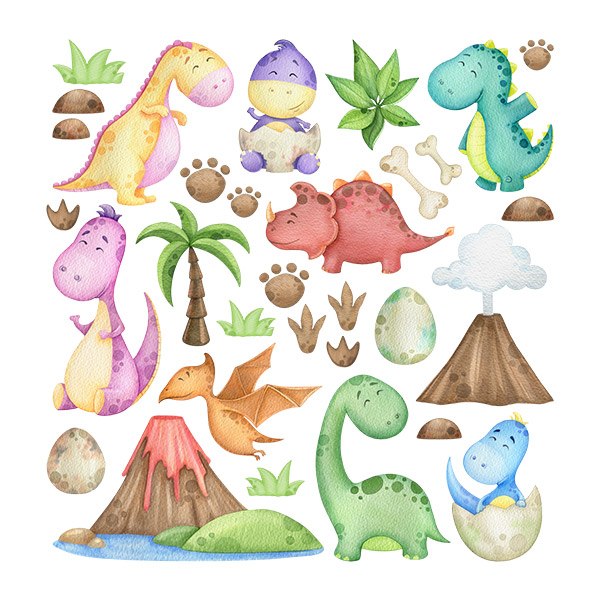 Kinderzimmer Wandtattoo: Kit Dinosaurier