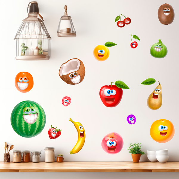 Kinderzimmer Wandtattoo: Früchte-Set