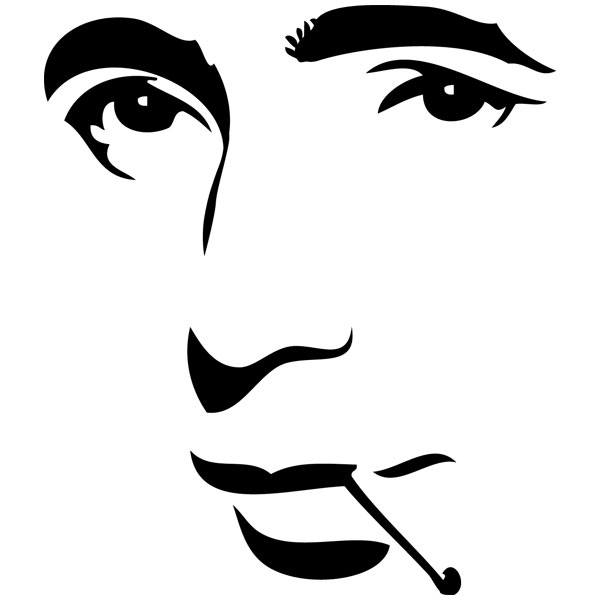 Wandtattoos: Gesicht von Humphrey Bogart