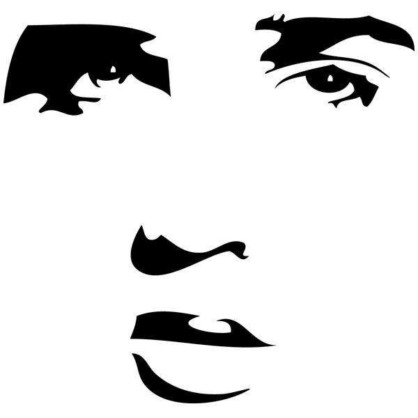 Wandtattoos: Gesicht von Elvis Presley