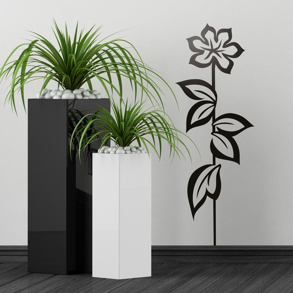 Wandtattoos: Lange Blume im Frühling