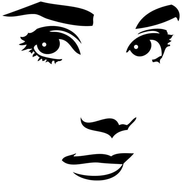 Wandtattoos: Audrey Hepburn Gesicht