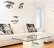 Wandtattoos: Audrey Hepburn Gesicht 3