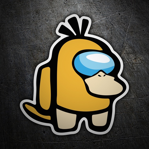 Aufkleber: Among Us Psyduck Pokemon