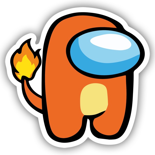 Aufkleber: Among Us Charmander Pokemon