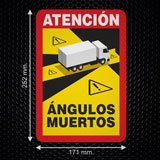 Aufkleber: Achtung Toter Winkel für Lkw in Spanisch 3