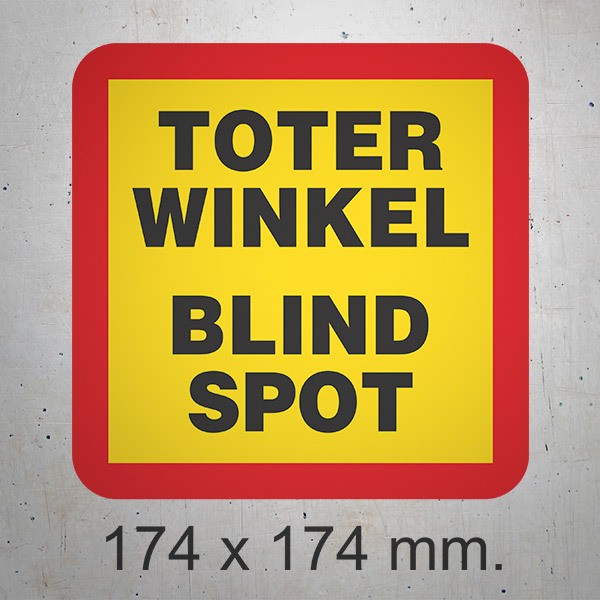 Aufkleber: Toter Winkel Blind Spot 