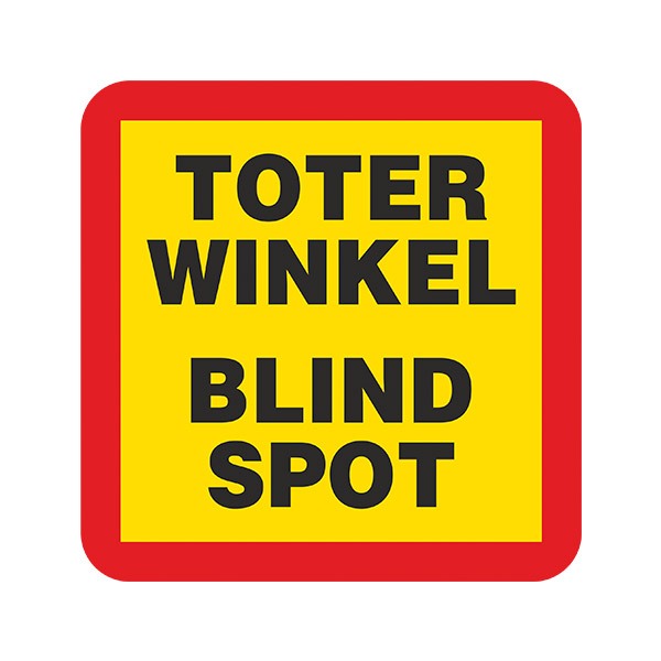 Aufkleber: Toter Winkel Blind Spot 