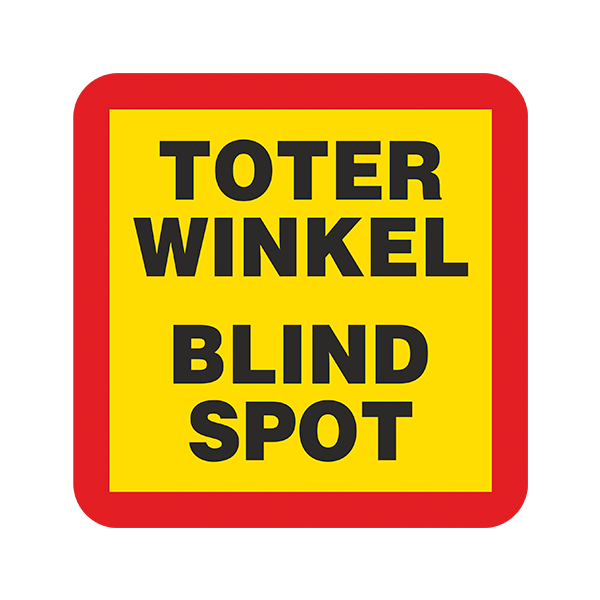 Aufkleber: Toter Winkel Blind Spot 