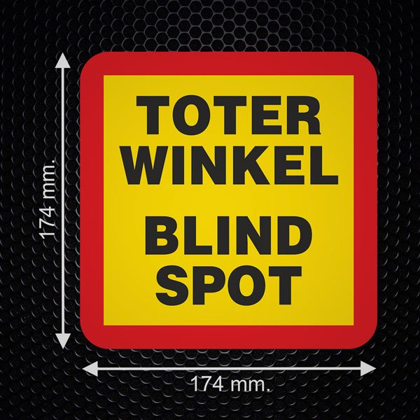 Aufkleber: Toter Winkel Blind Spot 
