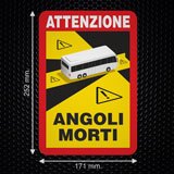 Aufkleber: Attenzione, Angoli Morti Bus 3