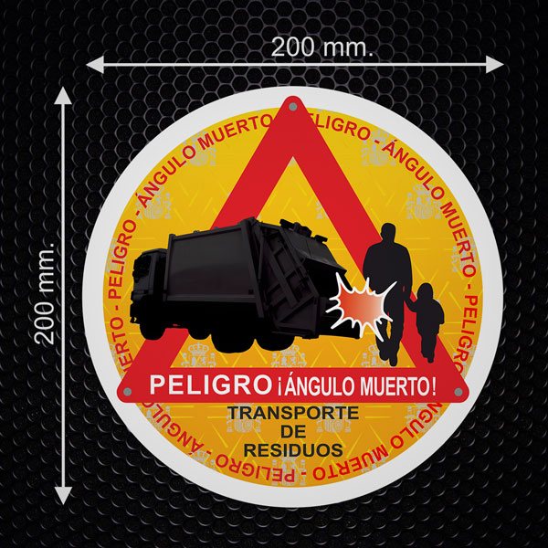 Aufkleber: Schild Abfalltransportfahrzeug