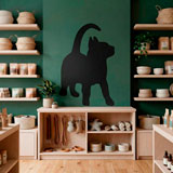 Wandtattoos: Lustige Katze des Schattenbildes 9