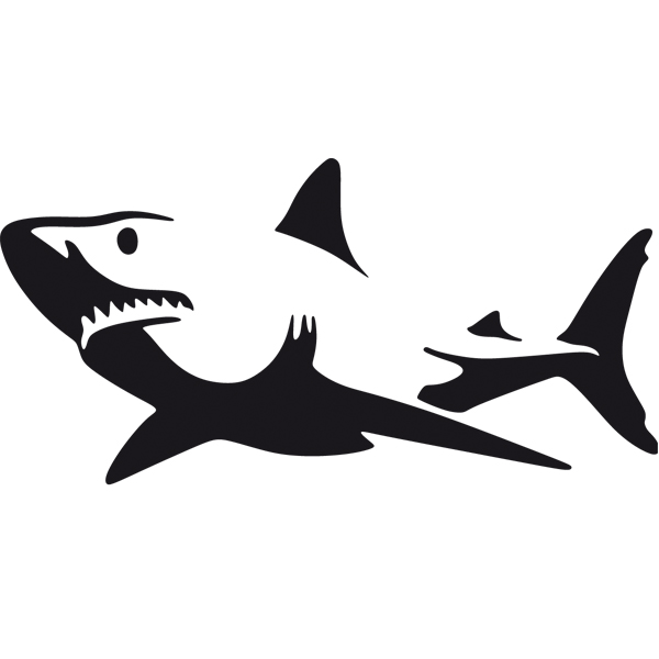 Aufkleber: Hai in Alarmbereitschaft