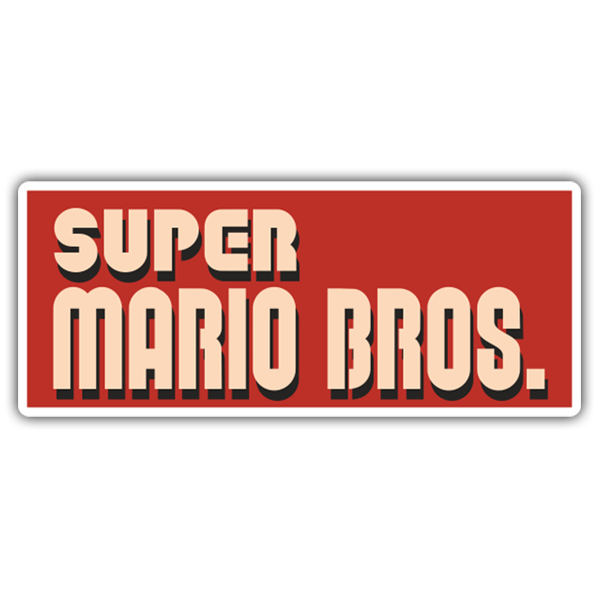 Aufkleber: Super Mario Bros Logo