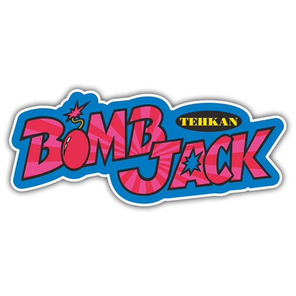 Aufkleber: Bomb Jack Logo mit Retro-Stil