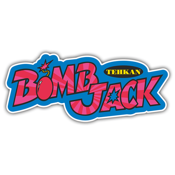 Aufkleber: Bomb Jack Logo mit Retro-Stil