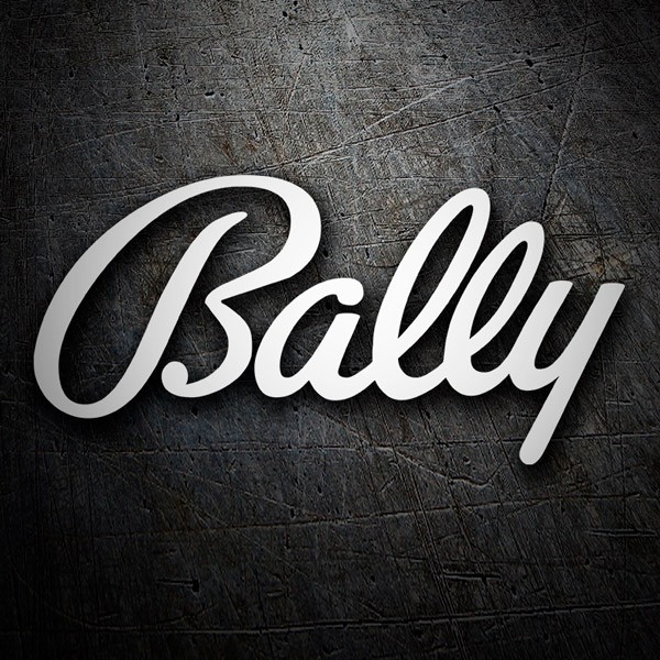 Aufkleber: Bally Technologies Logo mit Kursiver Schriftart