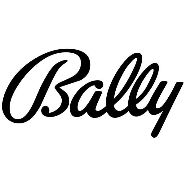 Aufkleber: Bally Technologies Logo mit Kursiver Schriftart