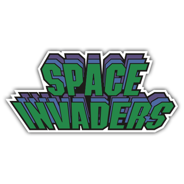 Aufkleber: Space Invaders Dreifach