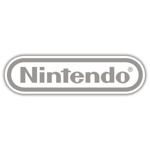 Aufkleber: Nintendo Logo gris