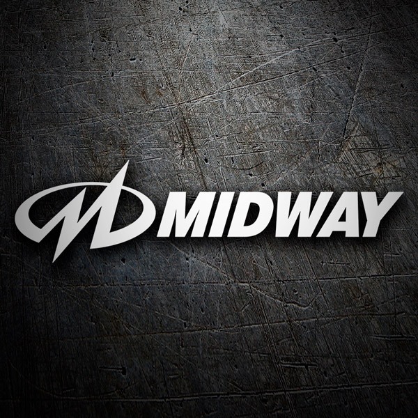 Aufkleber: Midway Logo mit Retro-Stil