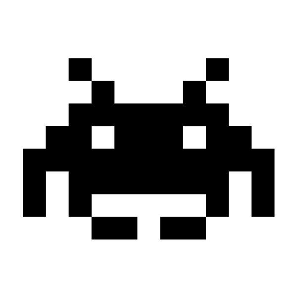 Aufkleber: Space Invaders Alien
