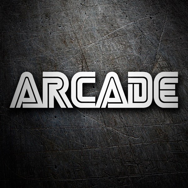 Aufkleber: Wort Arcade in Retro-Schriftart