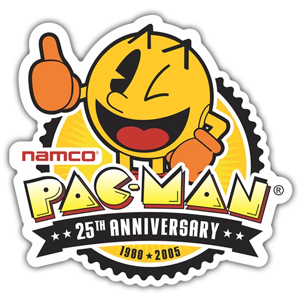 Aufkleber: Pac-Man 25. Jahrestag