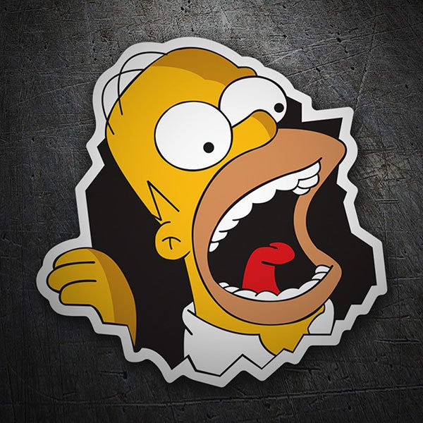 Aufkleber: Homer isst Wände