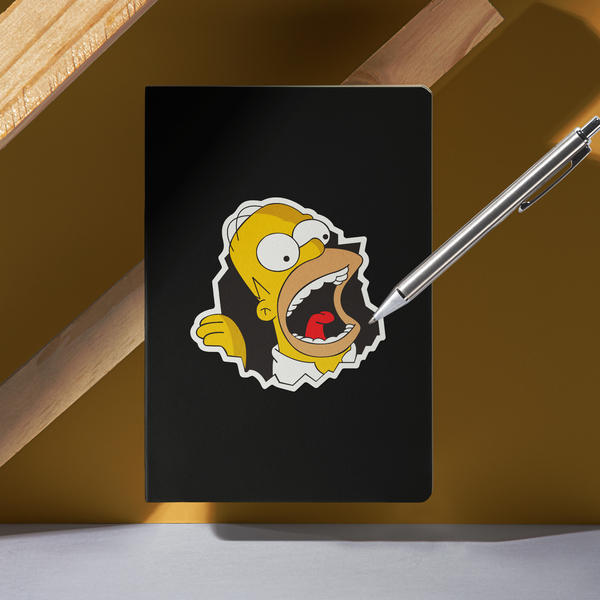Aufkleber: Homer isst Wände