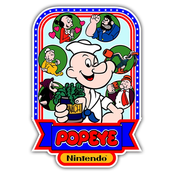 Aufkleber: Popeye Videospiel