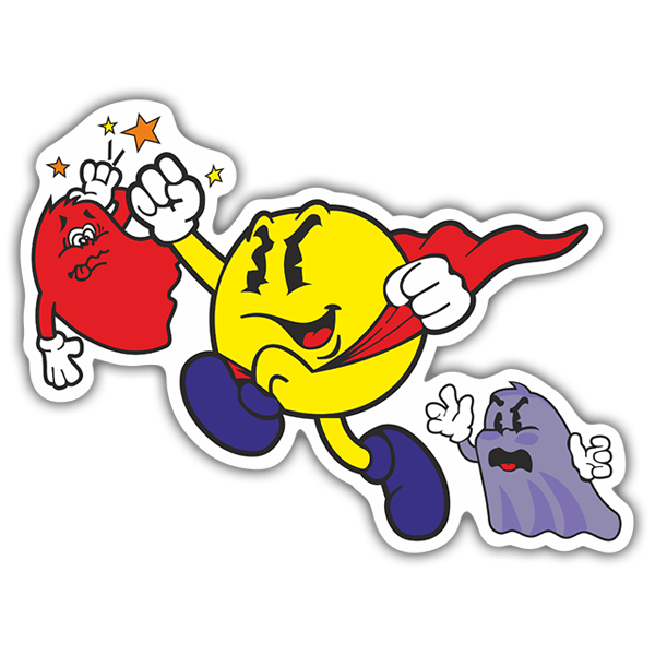 Aufkleber: Super Pac-Man